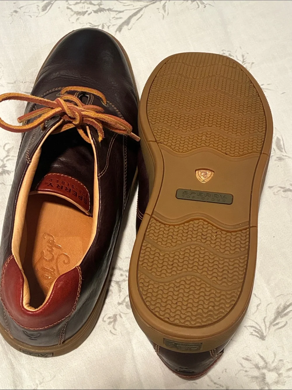 SPERRY GOLD CUP TOP SIDE BROWN LEATHER MENS 11.5M SHOES